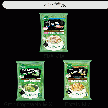 レシピ No.F3【3kg】Fish 1kg / GreenVM 1kg / Potato 1kg